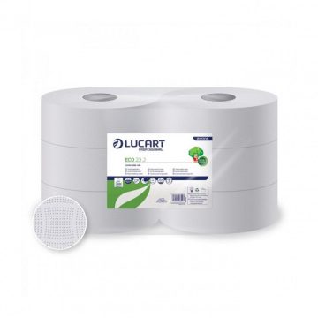   Lucart Eco 23 J toalettpapír, 2 rétegű, fehér, 165 m, 6 tekercs/zsugor 70 zsugor/raklap
