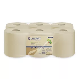   Lucart ECO Natural Mini verejný toaletný papier 19 cm 160 m 2 vrstva 12 kotúčov/zmrštenie 40 zmrštenie/paleta