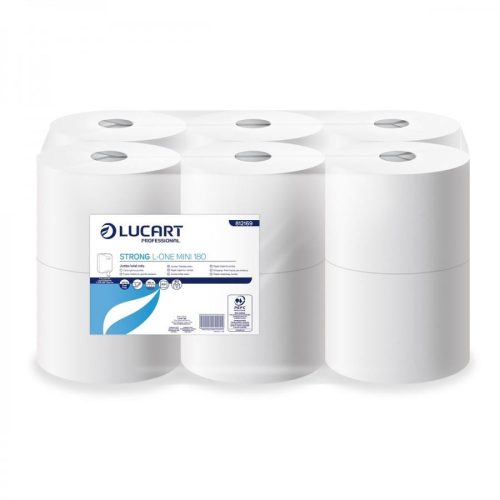 Lucart L-One Strong 180m toilet paper, 2 layers, inner/dot per sheet
