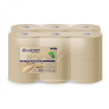   Lucart L-One Eco Natural 180m toalettpapír, 2réteg, belső/pont, laponkénti adagolású