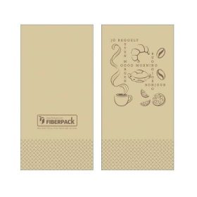   Lucart Eco Natural Napkin 33x33cm Good Morning 1/8 2-ply 50 sheets/pack