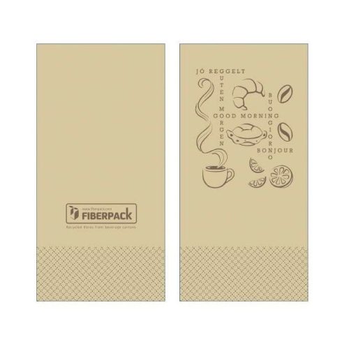 Lucart Napkin, 33x33cm, Good morning, 1/8, 2 ply, 80 sheets/cs, 9 packs/carton