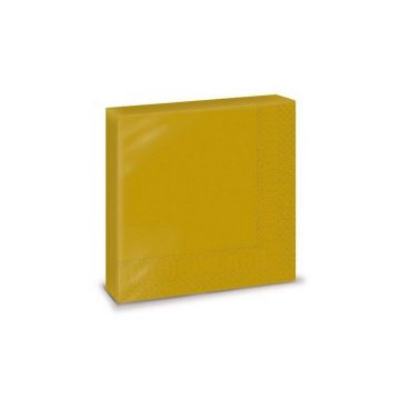 Napkin, 33x33cm, gold, 2 layers, 20 sheets/pack
