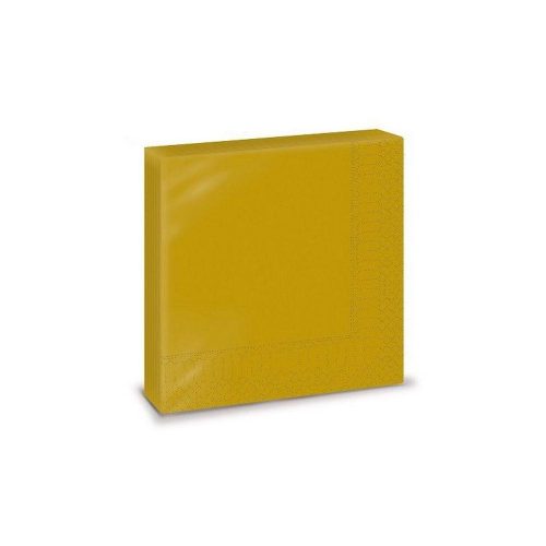 Napkin, 33x33cm, gold, 2 layers, 20 sheets/pack