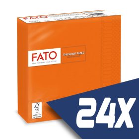   Fato Szalvéta 33x33cm narancssárga 2 rétegű 50 lap/csomag (24 csomag)
