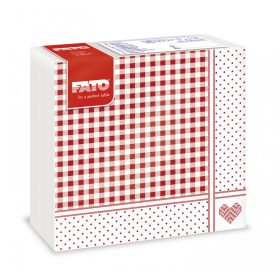   Fato Star servetel Shabby Red 2 straturi 38x38cm 40 bucati/pachet  