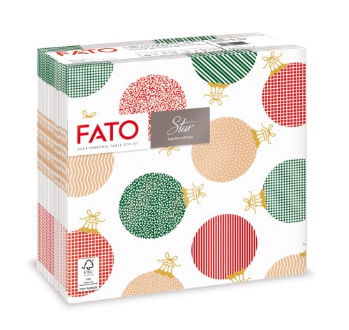 Fato Sztár karácsonyi szalvéta Bubble Gold 2 rétegű 38x38cm 40 szál/csomag 