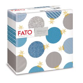   Fato Star božićna salveta Bubble Silver 2 sloja 38x38cm 40 niti/pak. 