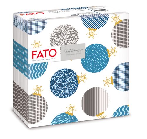 Fato Sztár karácsonyi szalvéta Bubble Silver 2 rétegű 38x38cm 40 szál/csomag 