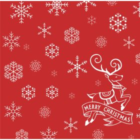   Fato Star Božićna salveta Christmas Deer Red 2 sloja 38x38cm 40 niti/pak. 