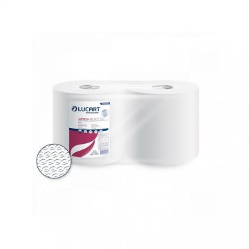   Lucart Airtech Power 1-ply industrial wipes, 370 sheets, 2 rolls/shrink