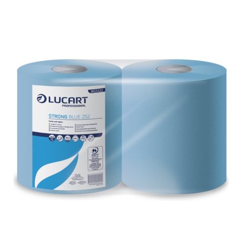 Lucart Strong Blue 3,500 industrial wipes, 3 layers, 500 sheets, 2 rolls/shrink