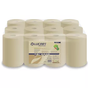   Lucart ECO Natural hand towel roll 2 ply, 255 sheets, 59m 12 rolls/shrink