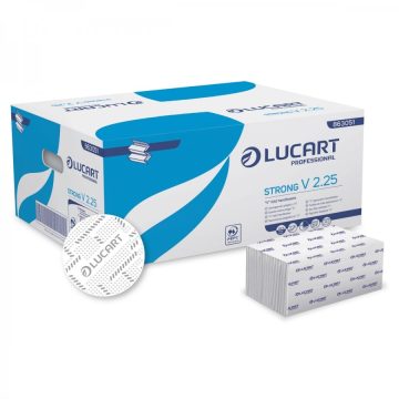   Lucart Strong V2.25 hajtogatott kéztörlő 2 rétegű cellulóz 20x190 lap / karton