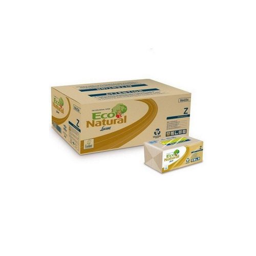 Lucart ECO Natural Z folded hand towel 2 layers 18x220 sheets/box 32 boxes/pallet