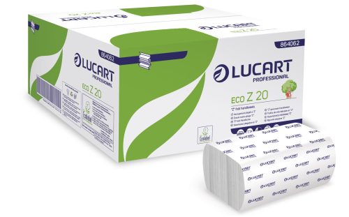 Lucart ECO Z 20 Z hajtogatott kéztörlő 2 rétegű recy 15x200 lap/karton