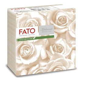   Obrúsok Fato Airlaid 40x40cm Ružový vzor šampanskej farby 50 listov