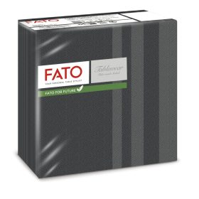 Obrúsok Fato Airlaid 40x40cm Tweed čierny 50 listov