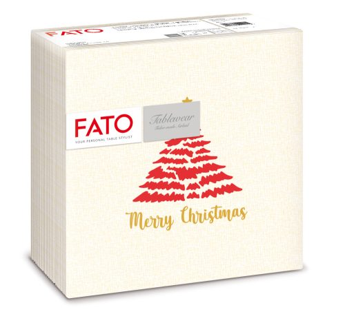 Fato Airlaid karácsonyi szalvéta 40x40cm Christmas Tree Red 50 lapos