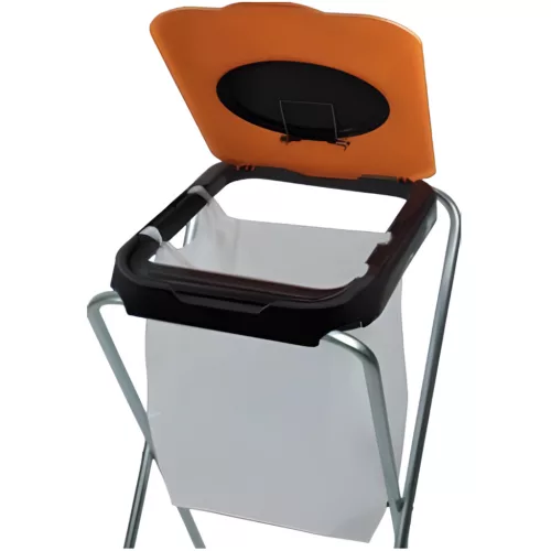 Suport pentru sac de gunoi Rival cu capac rabatabil din plastic