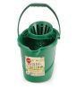 Fass Natural Green mopping bucket with twist basket, oval, green