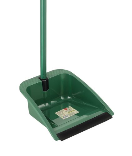 Rukoväť lopatky na odpadky Fass Natural Green s gumeným okrajom zelenej farby