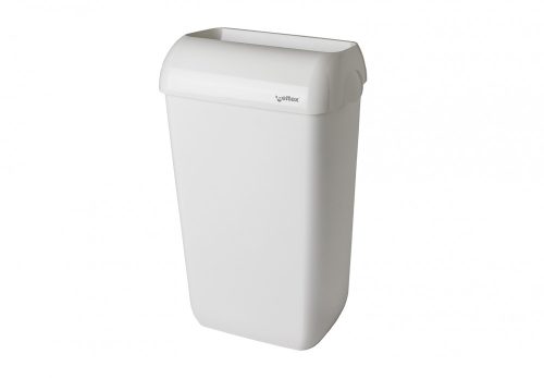 Celtex wall-mounted tipping bin with lid, 23 liters, white 2 pcs/arm
