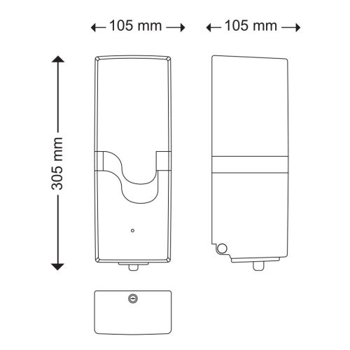 Celtex E-Control Sensor Händedesinfektionsgelspender ABS schwarz