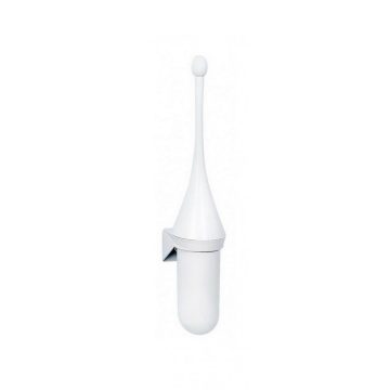 Mar plast wall-mounted toilet brush holder white