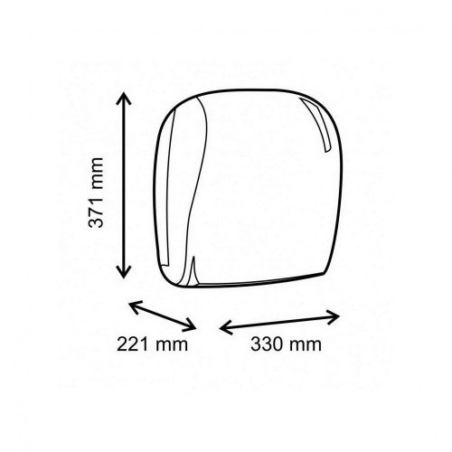 Mar plast Linea SKIN senzorový zásobník na uteráky na ruky biely/transparentný