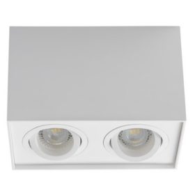 Avide GU10 Lámpatest Négyzetes Fehér Dönthető Dupla