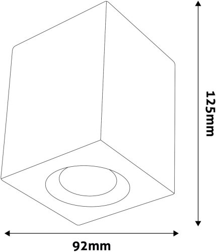 Avide GU10 Lámpatest Négyzetes Fehér Dönthető