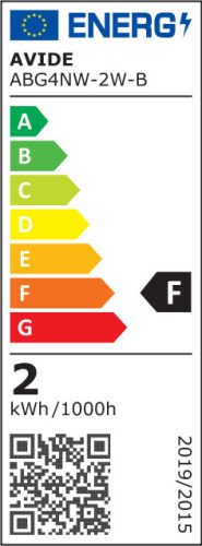 Avide LED 2W G4 NW 4000K Fekvő