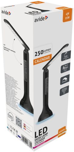 Avide LED Desk Lamp RGB Calendar Black 4W