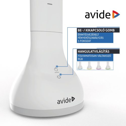 Lampă de birou Avide LED RGB Calendar Alb 4W