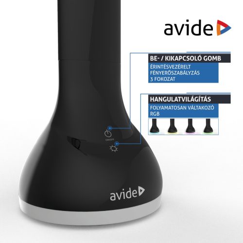 Avide LED Table Lamp RGB Mood Lighting Black 4W