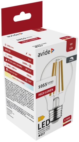 Avide LED Filament Globe 9W stmievateľný E27 WW 2700K