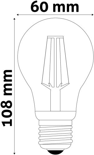 Avide LED Filament Globe 9W stmievateľný E27 WW 2700K