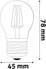 Avide LED Filament Mini Globe 4,9 W E27 WW 2700 K Super High Lumen