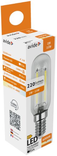 Avide LED Filament T25 2W E14 NW 4000K