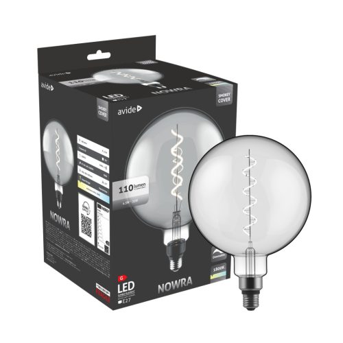 Avide LED Jumbo Filament Nowra Smokey 4.5W E27 2200K Fényerőszabályzós