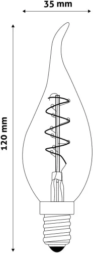 Avide LED plameň sviečky z mäkkého vlákna 3W E14 EW 2700K