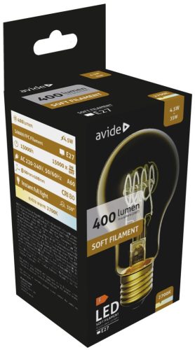 Avide LED guľa s mäkkým vláknom 4,5W E27 120° EW 2700K