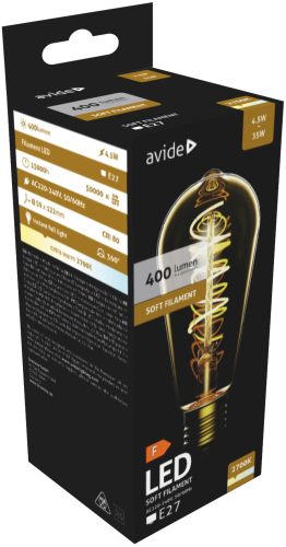 Avide LED Soft Filament ST58 4,5W E27 EW 2700K