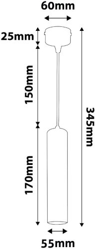 Avide Függeszték GU10 Lámpatest Kerek Fehér 170mm