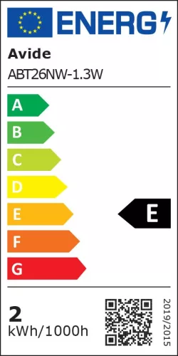 Avide LED 1.3W T26 NW 4000K