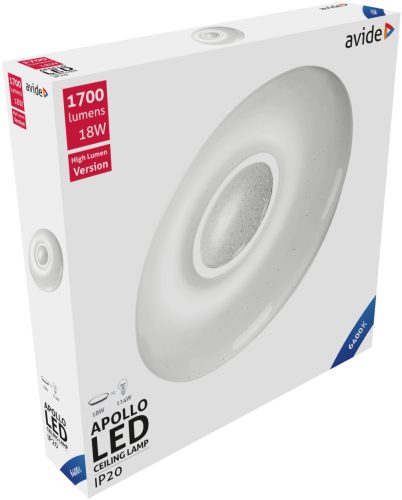 Avide LED stropné svietidlo Apollo 18W 348*62mm CW 6400K