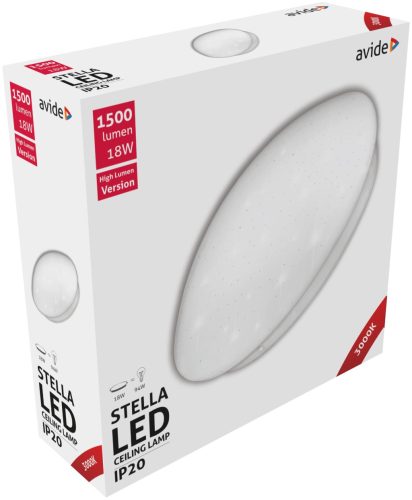 Avide LED stropné svietidlo Stella (Star) 18W 330*100mm WW 3000K