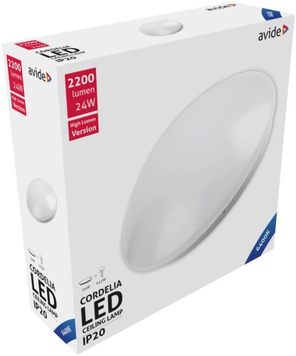 Avide LED stropna svjetiljka Cordelia 24W 380*110mm CW 6400K