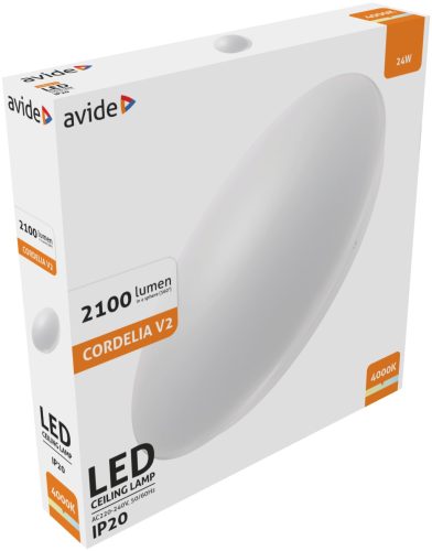 Avide LED stropna svjetiljka Cordelia V2 24W 380*70mm NW 4000K